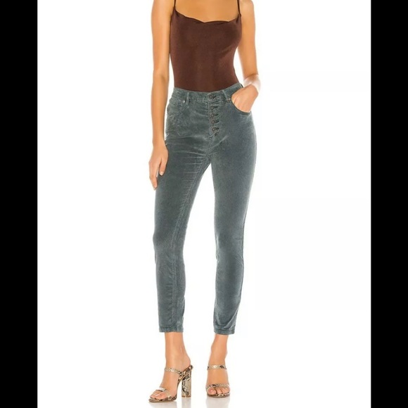Pants - Free People Sun Chaser Cord Skinny Morning Waves
